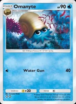 Omanyte card in English