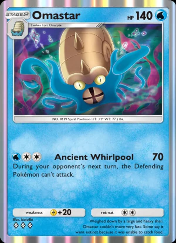Omastar card in English