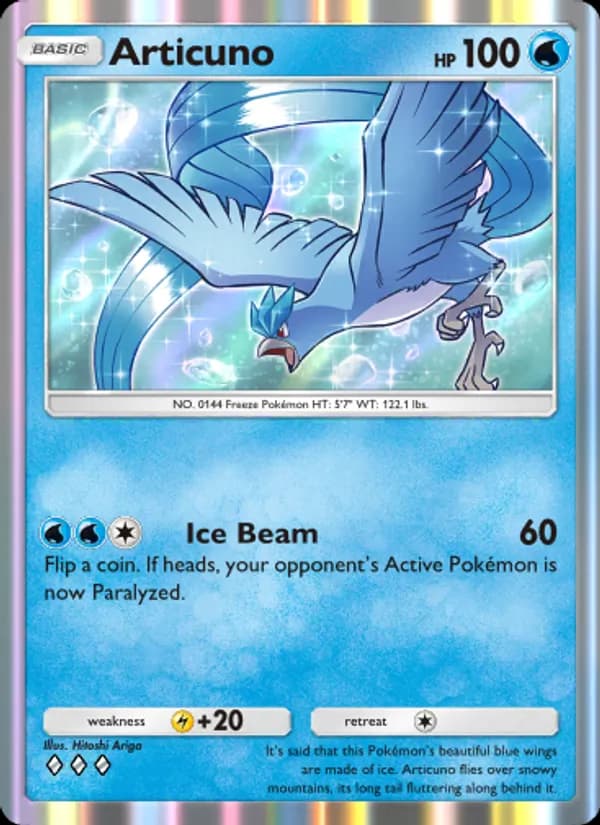 Articuno card in English