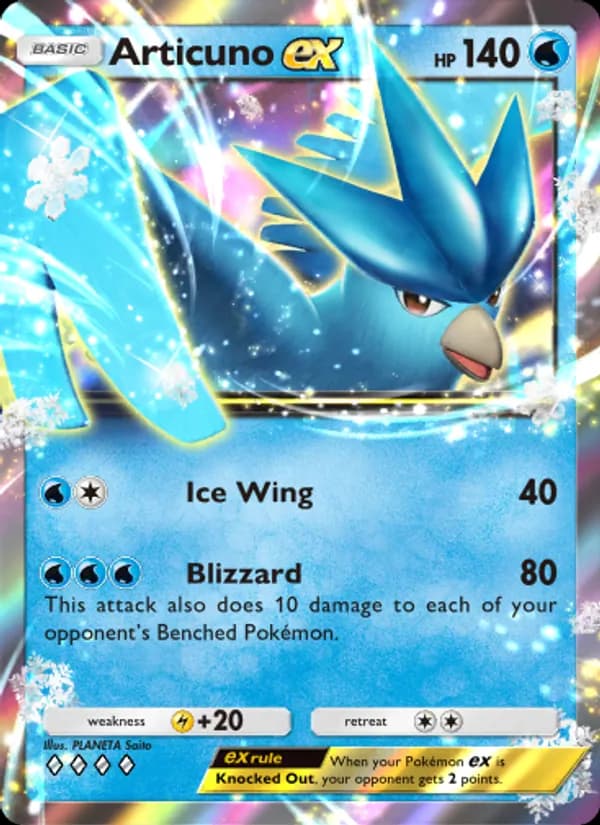 Articuno ex card in English