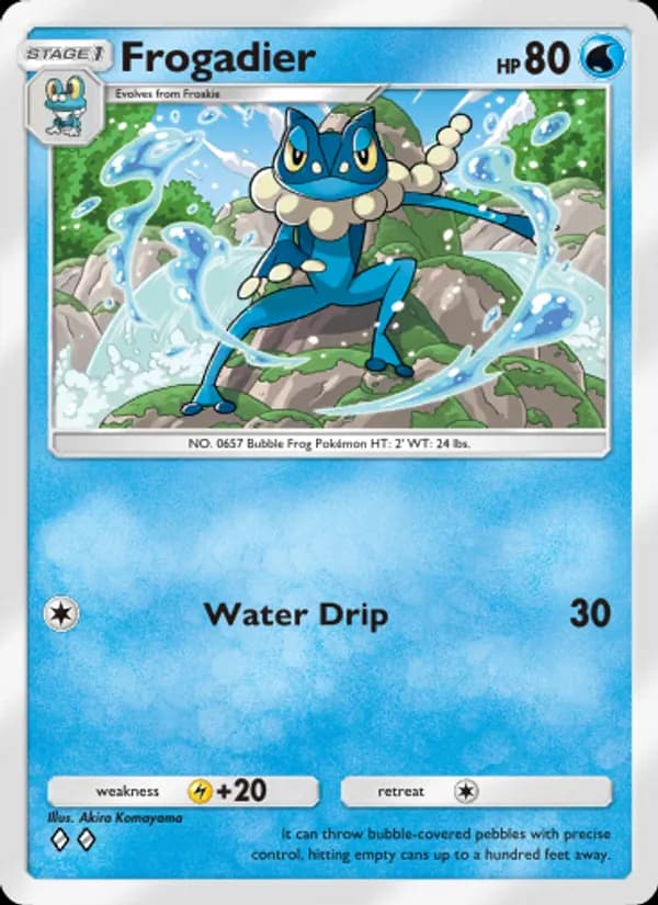 Frogadier card in English