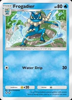 Frogadier card in English