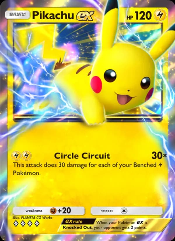 Pikachu ex card in English