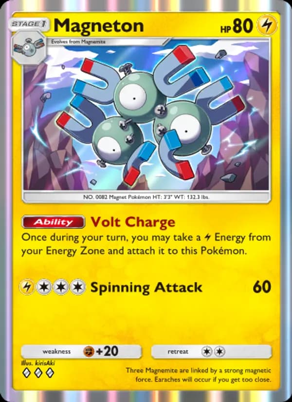 Magneton card in English