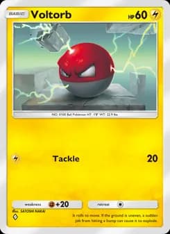 Voltorb card in English