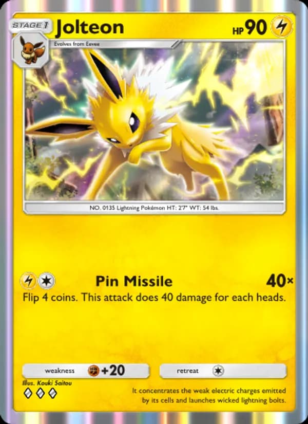 Jolteon card in English