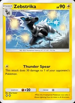 Zebstrika card in English