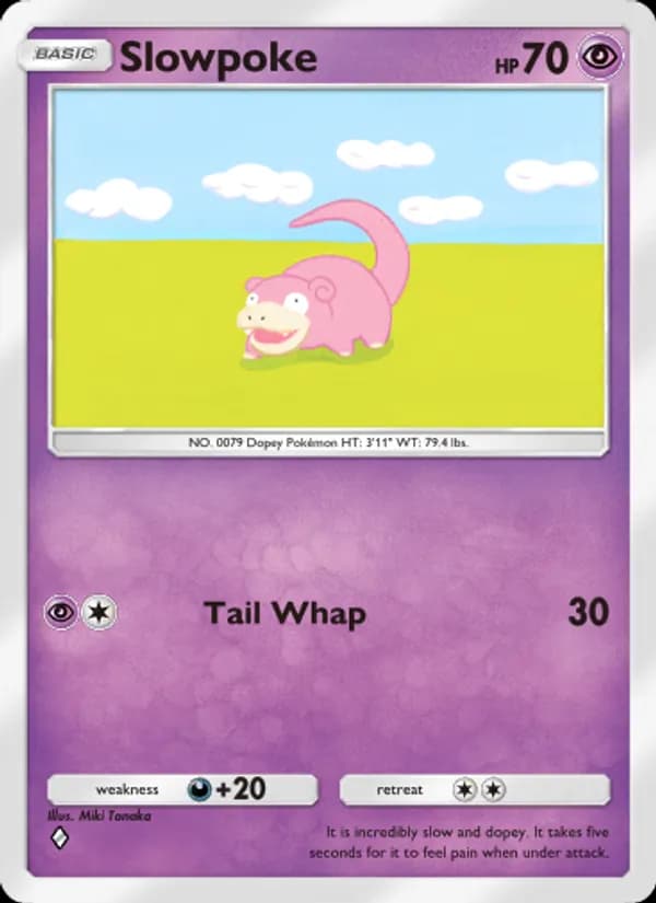 Slowpoke card in English
