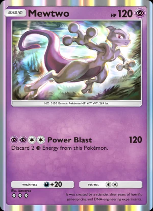 Mewtwo card in English
