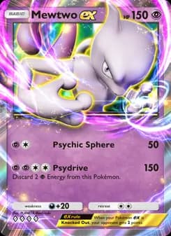 Mewtwo ex card in English