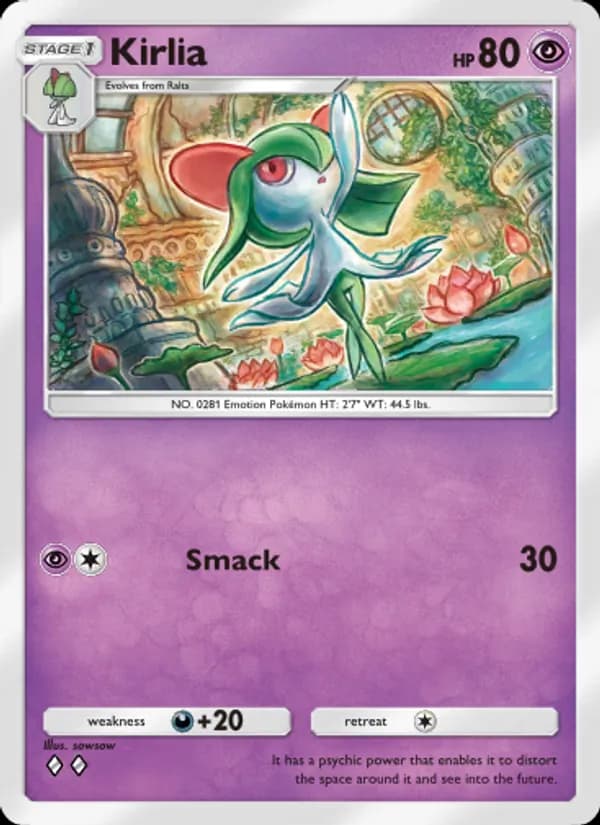 Kirlia card in English
