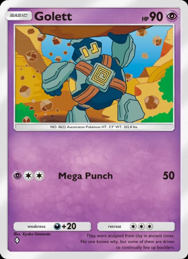 Golett card in English