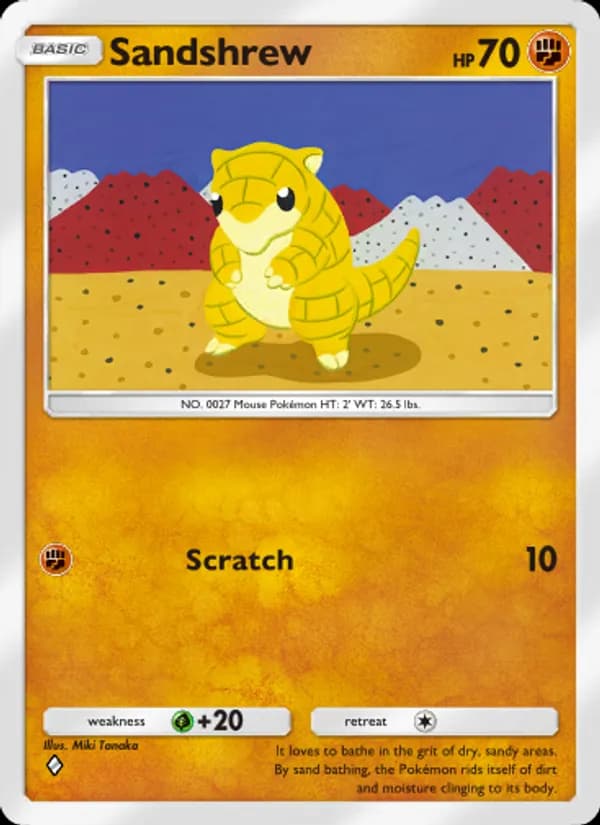 Sandshrew card in English