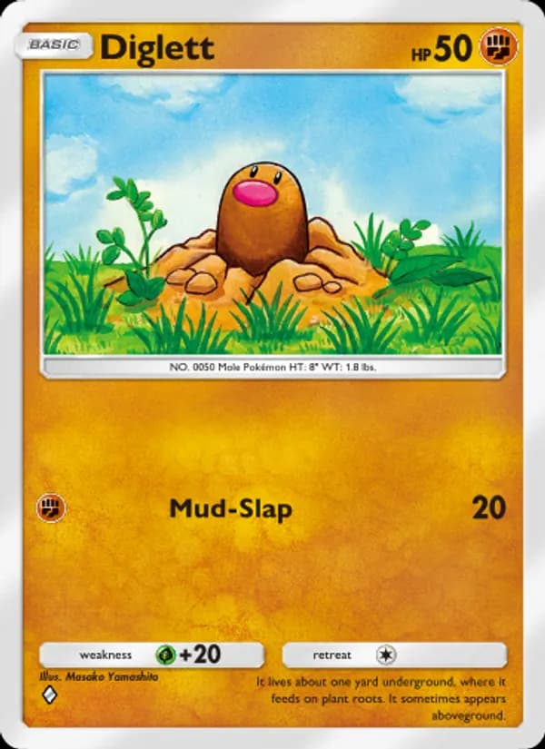 Diglett card in English