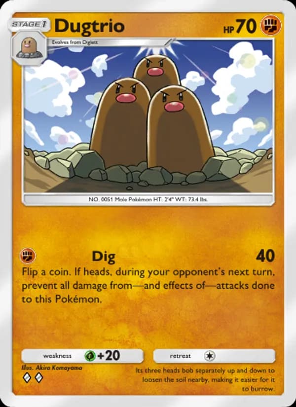 Dugtrio card in English