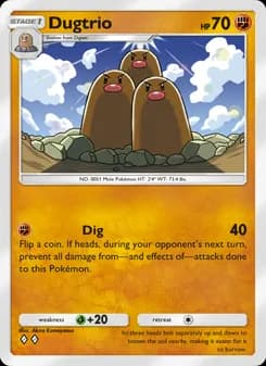 Dugtrio card in English