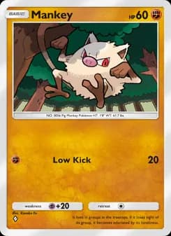Mankey card in English