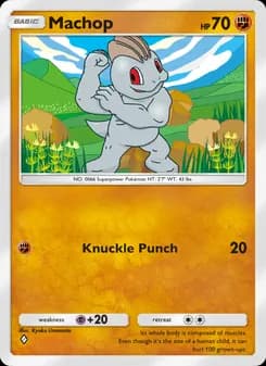 Machop card in English