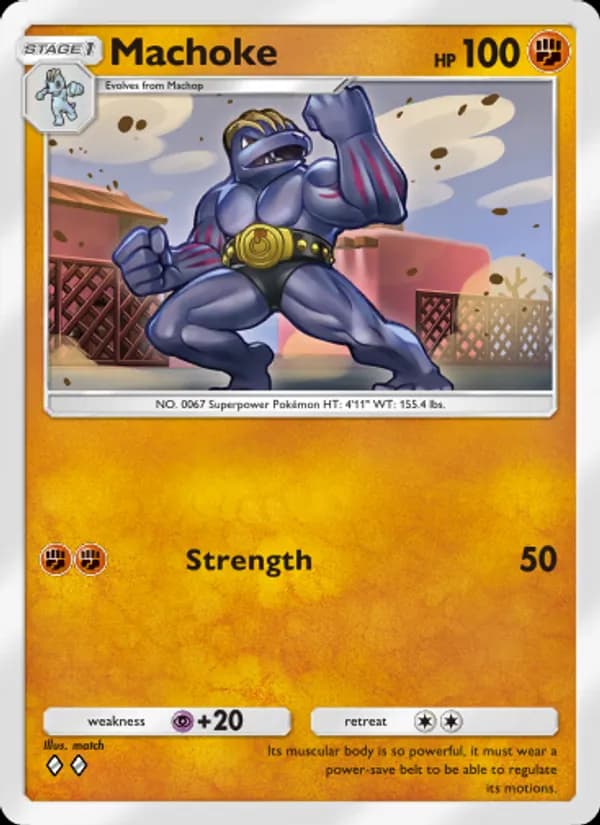Machoke card in English