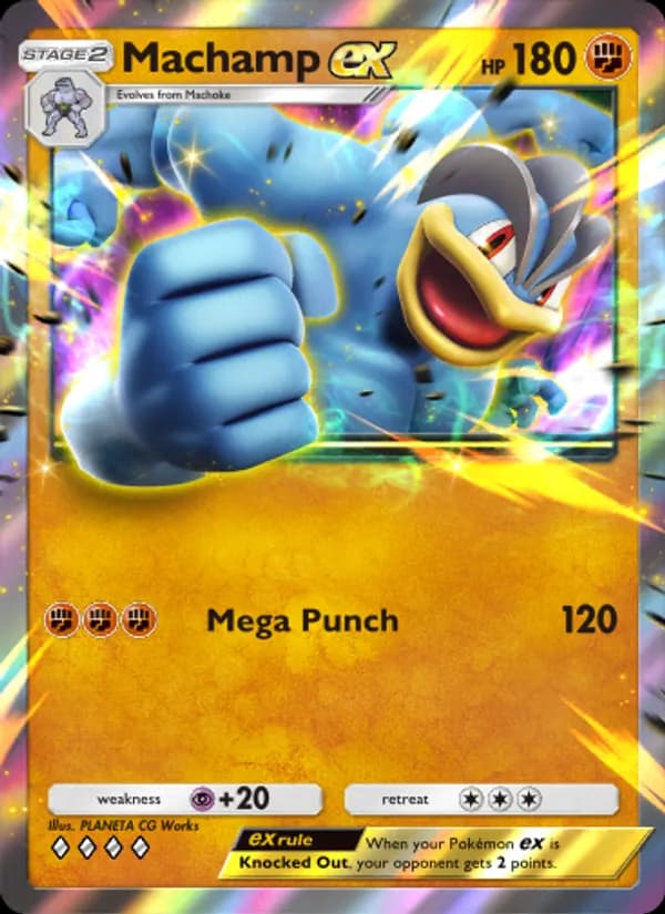 Machamp ex card in English