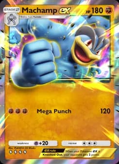 Machamp ex card in English