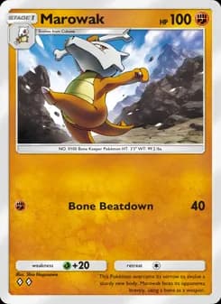 Marowak card in English