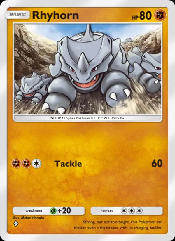 Rhyhorn card in English