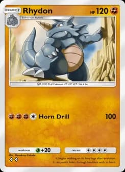 Rhydon card in English