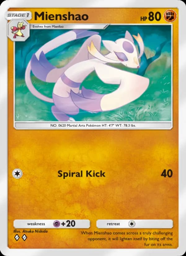 Mienshao card in English