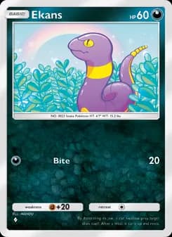Ekans card in English