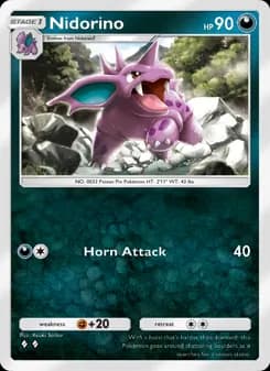 Nidorino card in English
