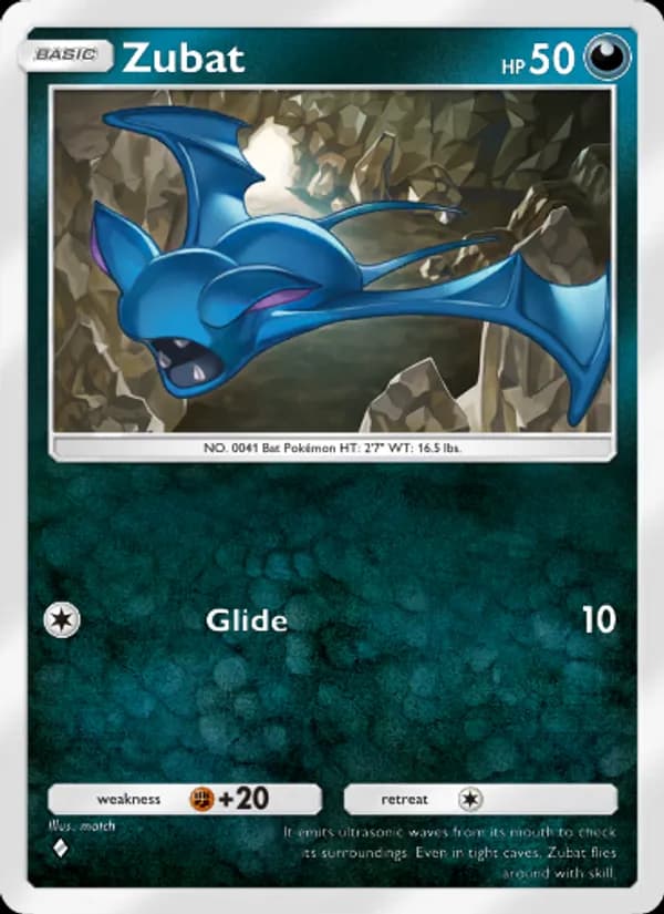 Zubat card in English