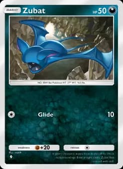 Zubat card in English