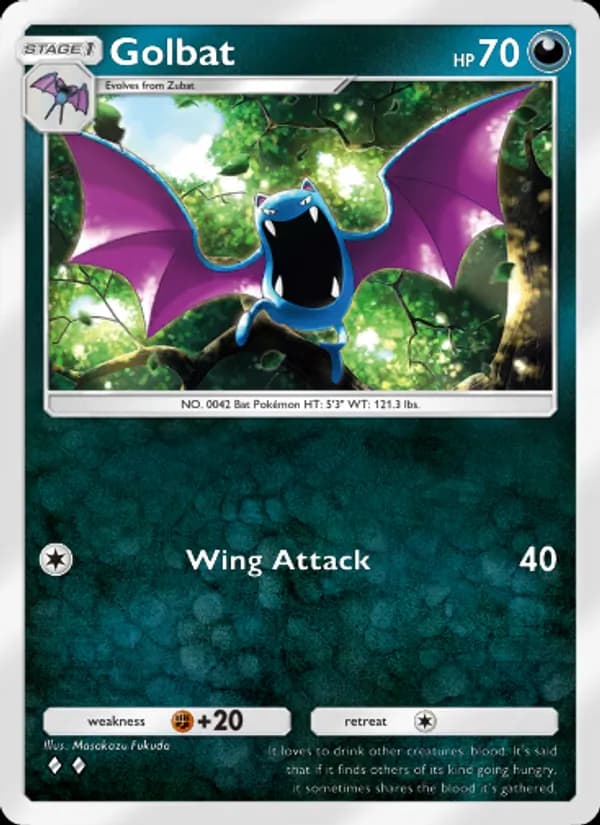 Golbat card in English