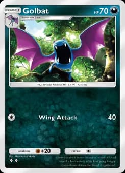 Golbat card in English