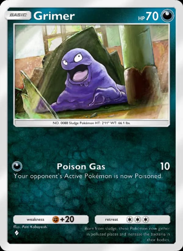 Grimer card in English