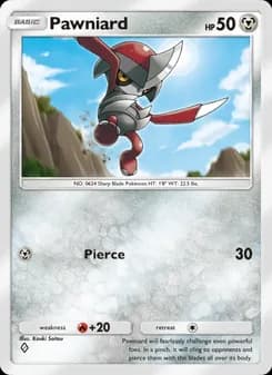 Pawniard card in English