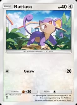 Rattata card in English