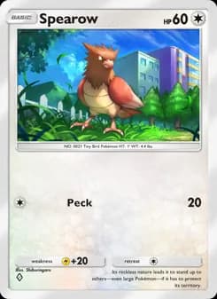 Spearow card in English
