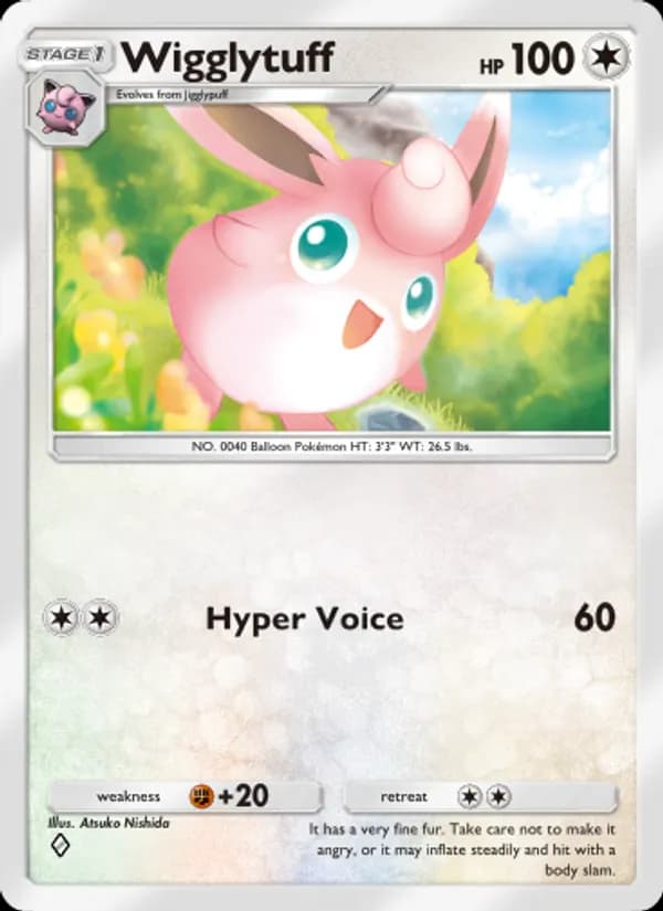 Wigglytuff card in English