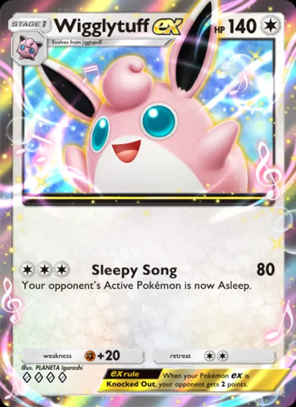 Wigglytuff ex card in English