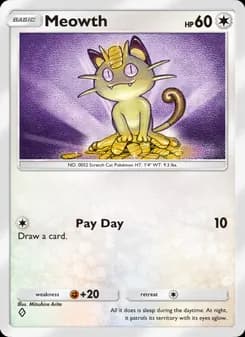 Meowth card in English