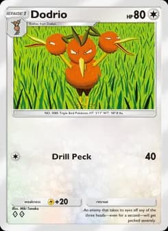 Dodrio card in English
