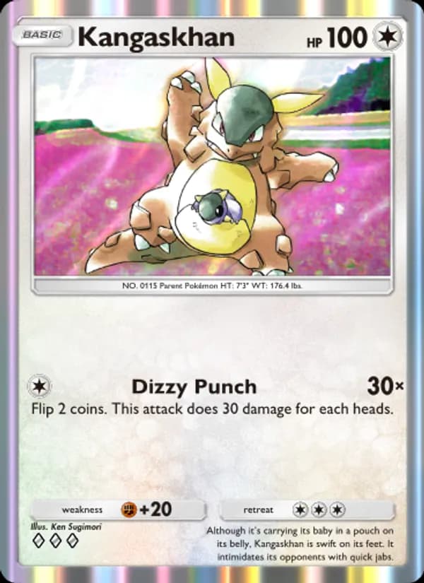 Kangaskhan card in English