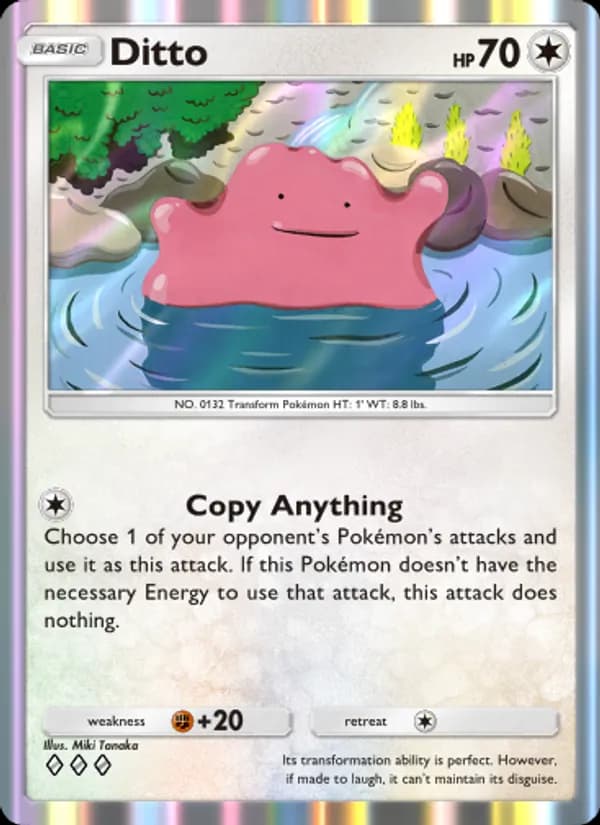 Ditto card in English