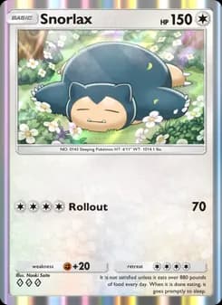 Snorlax card in English
