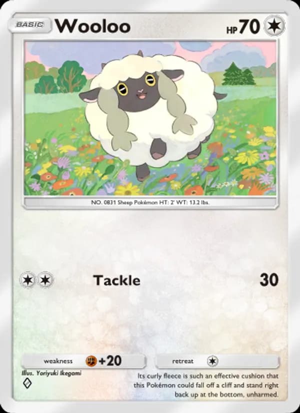 Wooloo card in English