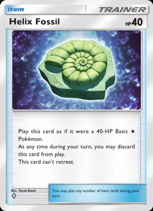 Helix Fossil card in English