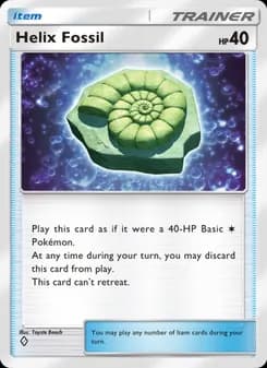 Helix Fossil card in English