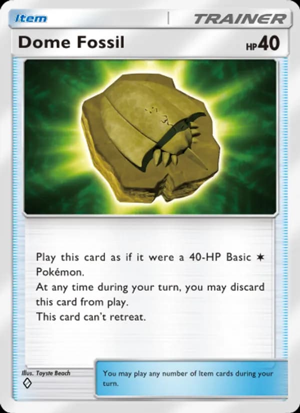 Dome Fossil card in English